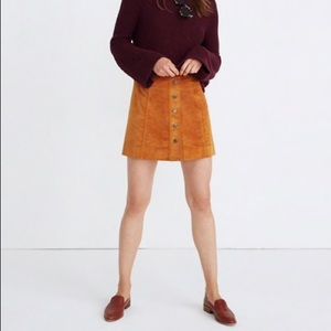 Madewell Army Green A-Line Skirt